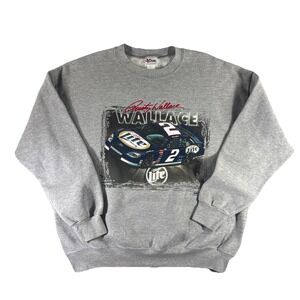 Vintage Rusty Wallace Chase Authentics Crewneck Sweatshirt Mens XXL Grey Nascar